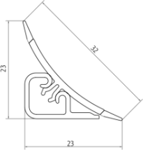 Плинтус LB-23, L=3000мм, черный матовый в Боготоле - bogotol.katalogmebeli.com | фото 2