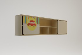 Полка между шкафами 1660 Клаксон (Бежевый/корпус Клен) в Боготоле - bogotol.katalogmebeli.com | фото