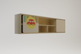 Полка между шкафами 1960 Клаксон (Бежевый/корпус Клен) в Боготоле - bogotol.katalogmebeli.com | фото