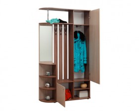 Шкаф комбинированный "Кармен - 7" (венге / вудлайн кремовый / зеркало) Вариант №1 в Боготоле - bogotol.katalogmebeli.com | фото 5