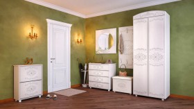 Шкаф 2-х дверный комбинированный "Каролина" (патина) в Боготоле - bogotol.katalogmebeli.com | фото 8