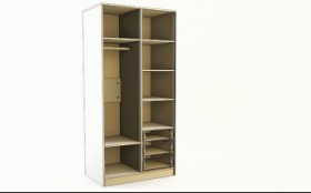Шкаф 2-х створчатый с ящиками Бэлла (Выбеленное дерево/Белый) в Боготоле - bogotol.katalogmebeli.com | фото 3