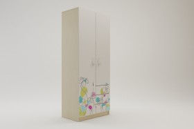 Шкаф 2-х створчатый с ящиками Флёр (Белый/корпус Клен) в Боготоле - bogotol.katalogmebeli.com | фото