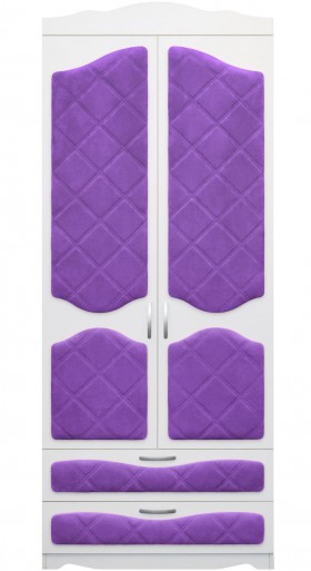 Шкаф 2-х створчатый с ящиками серии Иллюзия 32 Фиолетовый в Боготоле - bogotol.katalogmebeli.com | фото 1