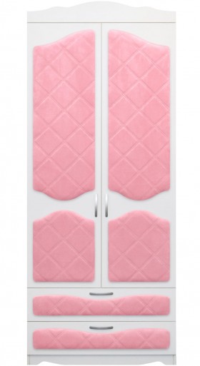 Шкаф 2-х створчатый с ящиками серии Иллюзия 36 Светло-розовый в Боготоле - bogotol.katalogmebeli.com | фото 1