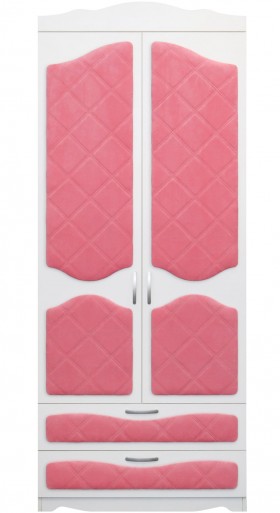 Шкаф 2-х створчатый с ящиками серии Иллюзия 89 Розовый в Боготоле - bogotol.katalogmebeli.com | фото