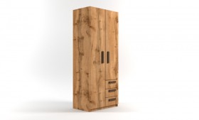 Шкаф 2-х створчатый с ящиками Шервуд (Дуб Вотан) в Боготоле - bogotol.katalogmebeli.com | фото 1