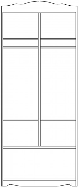 Шкаф 2-х створчатый серии Иллюзия 71 Бордовый в Боготоле - bogotol.katalogmebeli.com | фото 5