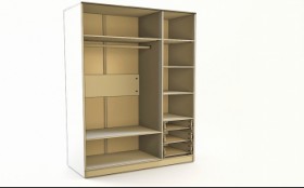 Шкаф 3-х створчатый с ящиками Бэлла (Выбеленное дерево/Белый) в Боготоле - bogotol.katalogmebeli.com | фото 3