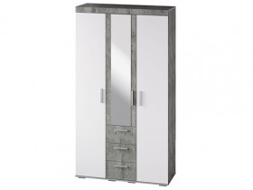 Шкаф 3-х створчатый ШК-30 МС Инстайл (бетон/белый) в Боготоле - bogotol.katalogmebeli.com | фото