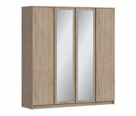 Веста СБ-3082 Шкаф 4х дверный с зеркалами Дуб Сонома в Боготоле - bogotol.katalogmebeli.com | фото 1