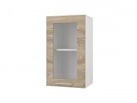 Шкаф 40 с витриной Полонез (Сосна Бран/Белый) в Боготоле - bogotol.katalogmebeli.com | фото