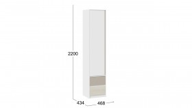 Шкаф для белья комбинированный «Сканди» Дуб Гарден/Белый/Глиняный серый в Боготоле - bogotol.katalogmebeli.com | фото 3