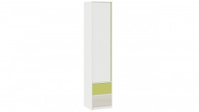Шкаф для белья комбинированный «Сканди» Дуб Гарден/Белый/Зеленый в Боготоле - bogotol.katalogmebeli.com | фото