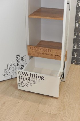 Шкаф для белья «Оксфорд» (Ривьера/Белый с рисунком) в Боготоле - bogotol.katalogmebeli.com | фото 4