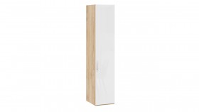 Шкаф для белья с 1 глухой дверью «Эмбер» Яблоня Беллуно/Белый глянец в Боготоле - bogotol.katalogmebeli.com | фото