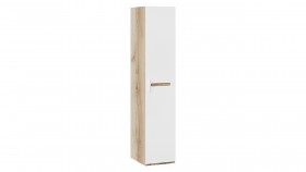 Шкаф для белья с 1-ой дверью «Фьюжн» Дуб Делано/Белый глянец в Боготоле - bogotol.katalogmebeli.com | фото 1