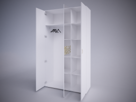 Шкаф для одежды 3-х дверный Селена EVO Белый Распродажа в Боготоле - bogotol.katalogmebeli.com | фото 3