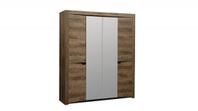 Шкаф для одежды "Лючия" (4-х дв.) ( венге/зеркало) в Боготоле - bogotol.katalogmebeli.com | фото 1