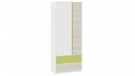 Шкаф для одежды комбинированный «Сканди» Дуб Гарден/Белый/Зеленый в Боготоле - bogotol.katalogmebeli.com | фото 1