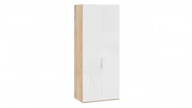 Шкаф для одежды с 2 глухими дверями «Эмбер» Яблоня Беллуно/Белый глянец в Боготоле - bogotol.katalogmebeli.com | фото