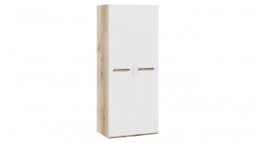 Шкаф для одежды с 2-мя дверями «Фьюжн» Дуб Делано/Белый глянец в Боготоле - bogotol.katalogmebeli.com | фото