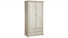 Шкаф для одежды "Сохо" (бетон пайн белый/2 ящика/зеркало) в Боготоле - bogotol.katalogmebeli.com | фото 2