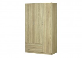Шкаф для платья и белья 3-х дверный без зеркала Дуб Сонома в Боготоле - bogotol.katalogmebeli.com | фото