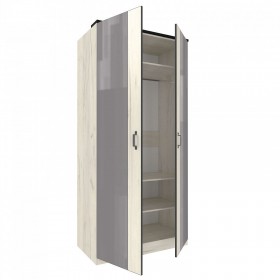 Техно ЛД 678.130.000.007 Шкаф 2-хстворчатый с комбинированными дверями (Дуб Крафт белый/Серый шифер) в Боготоле - bogotol.katalogmebeli.com | фото 6