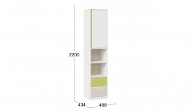 Шкаф комбинированный «Сканди» Дуб Гарден/Белый/Зеленый в Боготоле - bogotol.katalogmebeli.com | фото 4