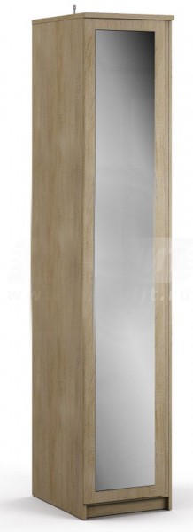 Веста СБ-2260 Шкаф 1 дверный с зеркалом Дуб Сонома в Боготоле - bogotol.katalogmebeli.com | фото 1