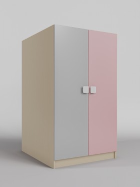 Шкаф под кровать второго яруса Грэйси (Розовый/Серый/корпус Клен) в Боготоле - bogotol.katalogmebeli.com | фото 1