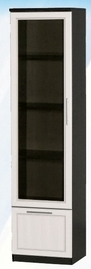 Шкаф средний с ящиком и стеклодверью ДЛЯ ГОСТИНОЙ ШСЯС-450 Венге/Дуб выбеленный в Боготоле - bogotol.katalogmebeli.com | фото