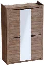 Шкаф трехдверный Соренто Дуб стирлинг/Кофе структурный матовый в Боготоле - bogotol.katalogmebeli.com | фото 1