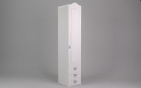 Шкаф угловой Бэлла с ящиками (Выбеленное дерево/Белый) в Боготоле - bogotol.katalogmebeli.com | фото 2