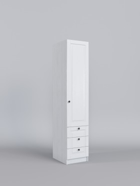 Шкаф угловой (секция с ящиками) Классика (Белый/корпус Выбеленное дерево) в Боготоле - bogotol.katalogmebeli.com | фото 1
