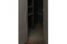 Шкаф угловой с 1-й дверью «Наоми» (Фон серый, Джут) в Боготоле - bogotol.katalogmebeli.com | фото 3