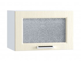 Шкаф верхний горизонтальный со стеклом 500, ШВГС 500 (Клен кремовый/корпус белый) в Боготоле - bogotol.katalogmebeli.com | фото