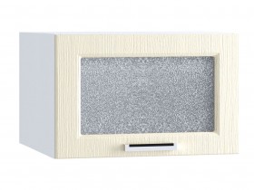 Шкаф верхний горизонтальный со стеклом 510, ШВГС 510 (Клен крем/корпус белый) в Боготоле - bogotol.katalogmebeli.com | фото