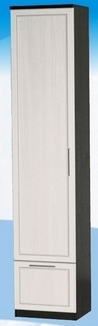 Шкаф высокий с ящиком ДЛЯ ГОСТИНОЙ ШВЯ-450 Венге/Дуб выбеленный в Боготоле - bogotol.katalogmebeli.com | фото 1