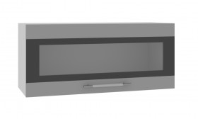 Скала ПГСФ 800 Шкаф верхний горизонтальный со стеклом с фотопечатью (Гранит Оникс/корпус Серый) в Боготоле - bogotol.katalogmebeli.com | фото