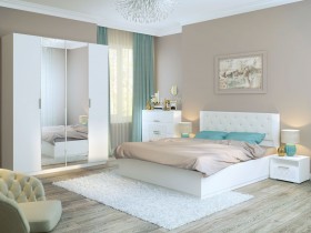 Спальня Тиффани (Белый текстурный) в Боготоле - bogotol.katalogmebeli.com | фото