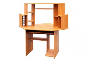 Угловой компьютерный стол (Вишня Оксфорд) в Боготоле - bogotol.katalogmebeli.com | фото