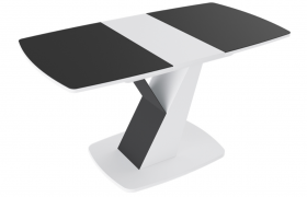 Стол обеденный «Гарда» Тип 1 (Белый/Стекло матовое черный графит) в Боготоле - bogotol.katalogmebeli.com | фото 5