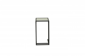 Стол приставной Скандик 42.24 (со стеклом) (металл: черный) в Боготоле - bogotol.katalogmebeli.com | фото 2