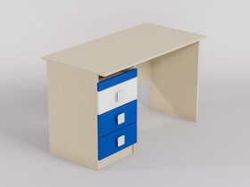 Стол (прямая столешница) Скай люкс (Синий/Белый/корпус Клен) в Боготоле - bogotol.katalogmebeli.com | фото