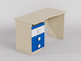 Стол (столешница с выемкой) Скай люкс (Синий/Белый/корпус Клен) в Боготоле - bogotol.katalogmebeli.com | фото