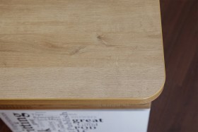 Стол угловой с ящиками «Оксфорд» (Ривьера/Белый с рисунком) в Боготоле - bogotol.katalogmebeli.com | фото 3