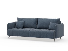 Валериан диван трёхместный прямой Синий, ткань RICO FLEX 101 в Боготоле - bogotol.katalogmebeli.com | фото