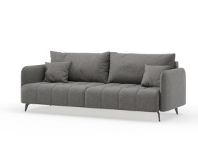 Валериан диван трёхместный прямой Стальной, ткань RICO FLEX 9292 в Боготоле - bogotol.katalogmebeli.com | фото